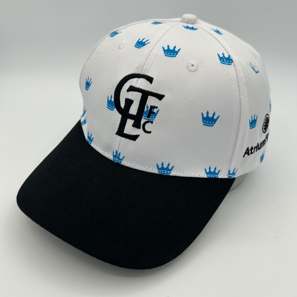Charlotte FC Hat CLT FC Unisex OSFM White Blue Black Soccer Sportswear
